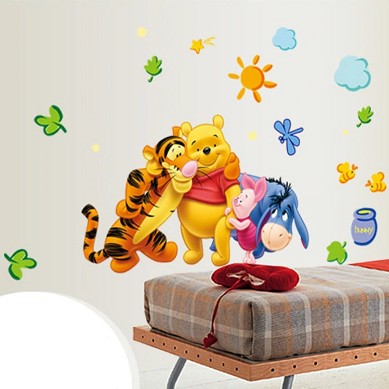 Adesivo decorativo con Winnie e il suo amico Pimpi