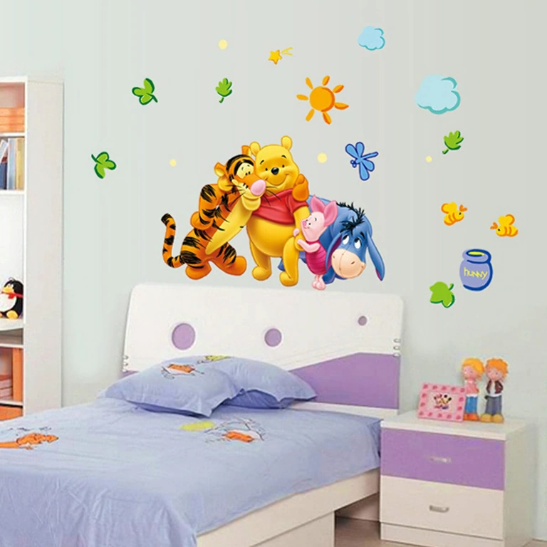 Sticker Winnie the Pooh per decorazione pareti nella cameretta dei bambini