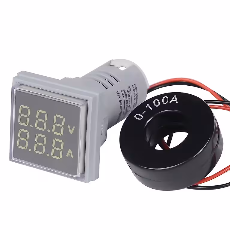 Volt-Amperometro Digitale 220V AC 60-500V 0-100A da Pannello – Misura Precisa di Tensione e Corrente