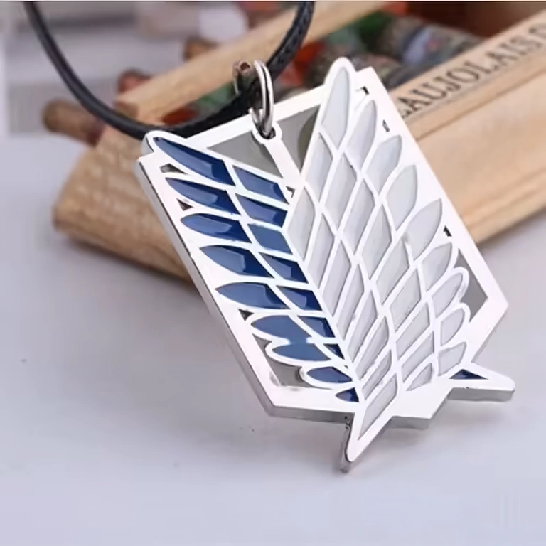 Collana Attack on Titan – argento Collana anime con ciondolo argento Attack on Titan
