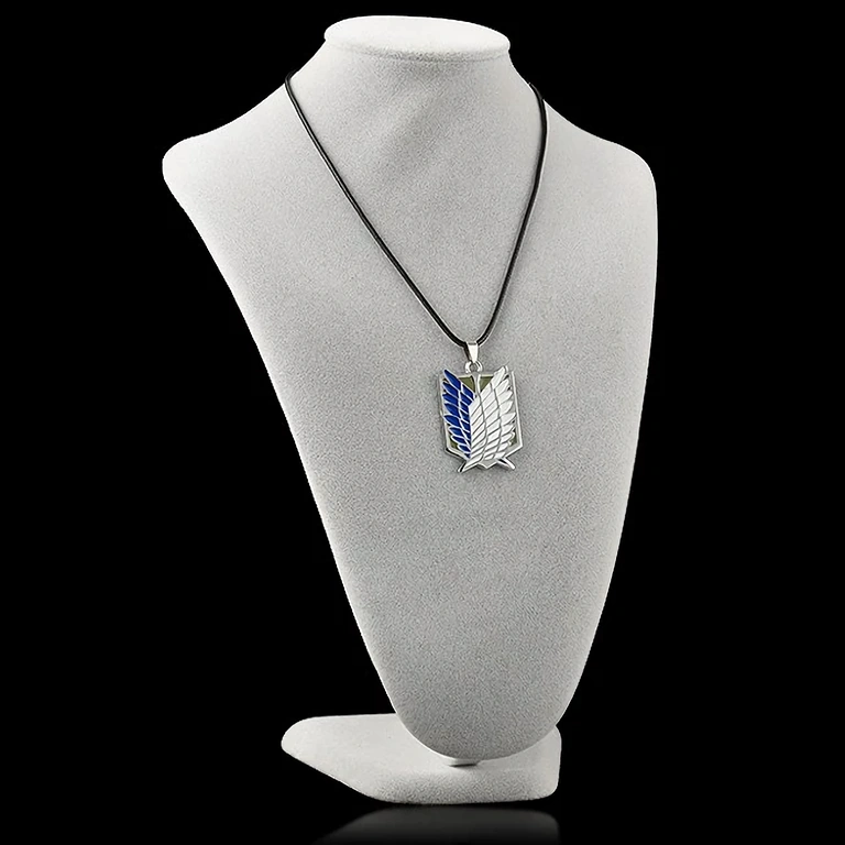 Regalo anime – Collana argento Attack on Titan Collana argento con medaglione Attack on Titan – perfetta per fan anime