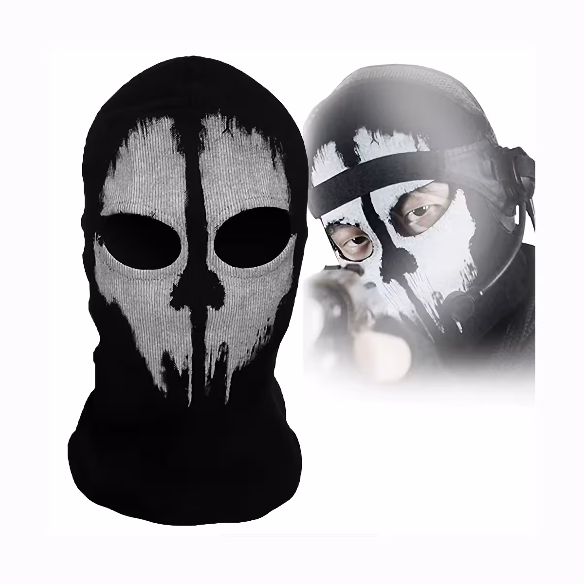 Maschera personalizzata Call of Duty Ghosts per attività outdoor paintball, airsoft e sport