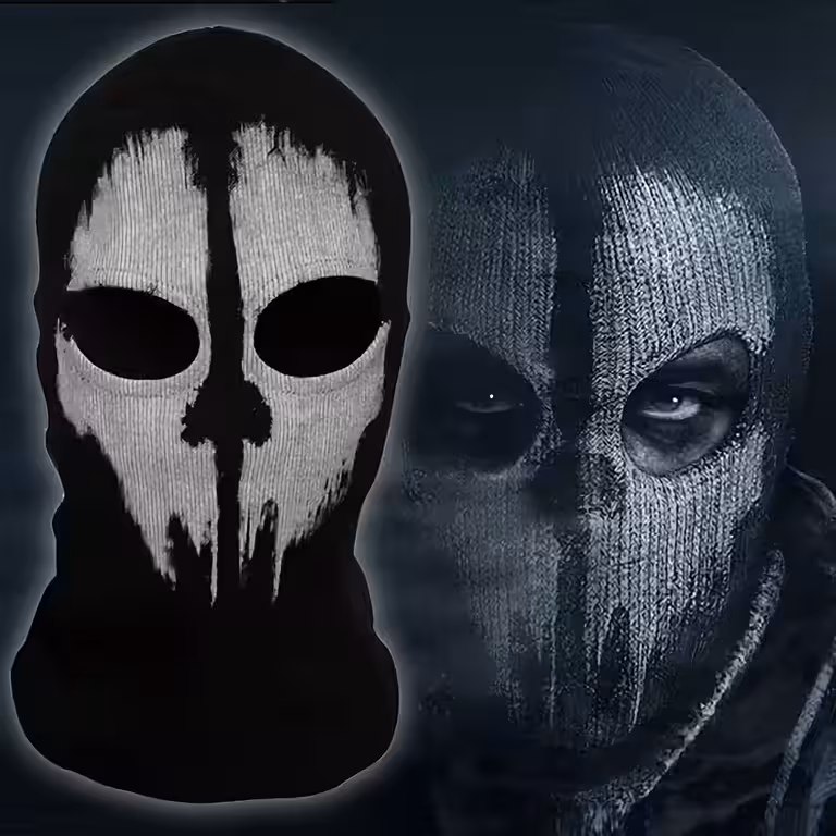 Maschera termica Call of Duty Ghosts, ideale per sport invernali, sci e snowboard