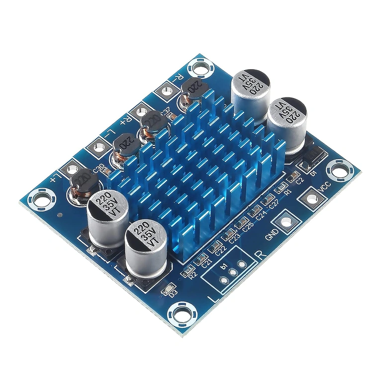 Dettaglio dissipatori amplificatore audio XH-A232 Dettaglio dissipatori di calore per amplificatore audio auto XH-A232