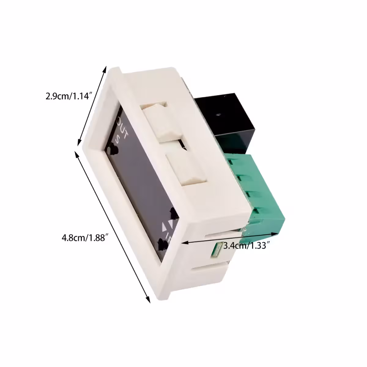 Dimensioni esatte modulo timer con display LED