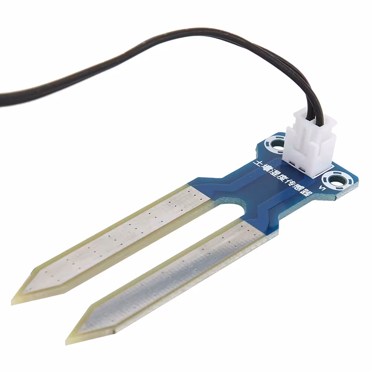 Sensore con piastra e filo rilevazione umidità nel terreno