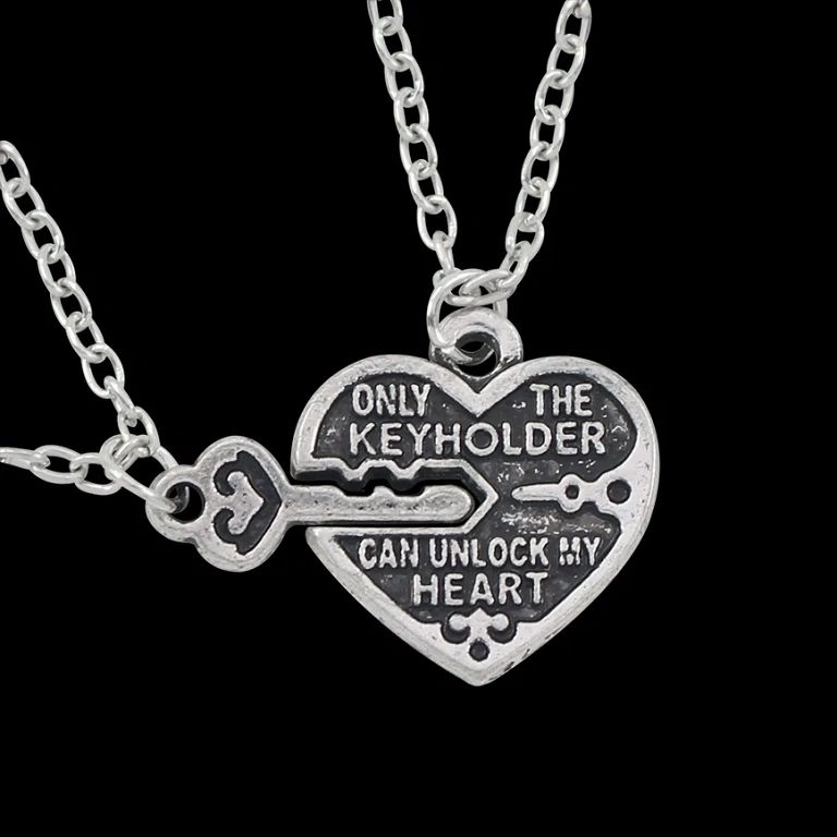 Catenina cuore e chiave per BFF Collana dell’amicizia con chiave e cuore per migliori amici