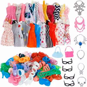 Set vestiti, abiti, scarpe e accessori per bambole Barbie – abbigliamento completo per bambole