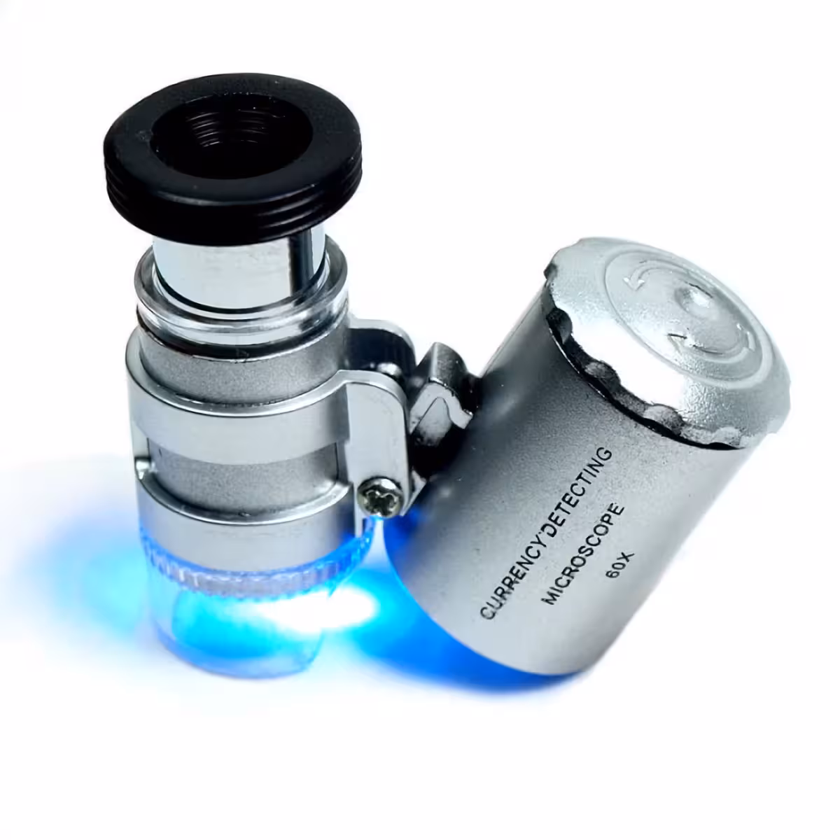 Microscopio con rilevatore UV per identificare banconote false