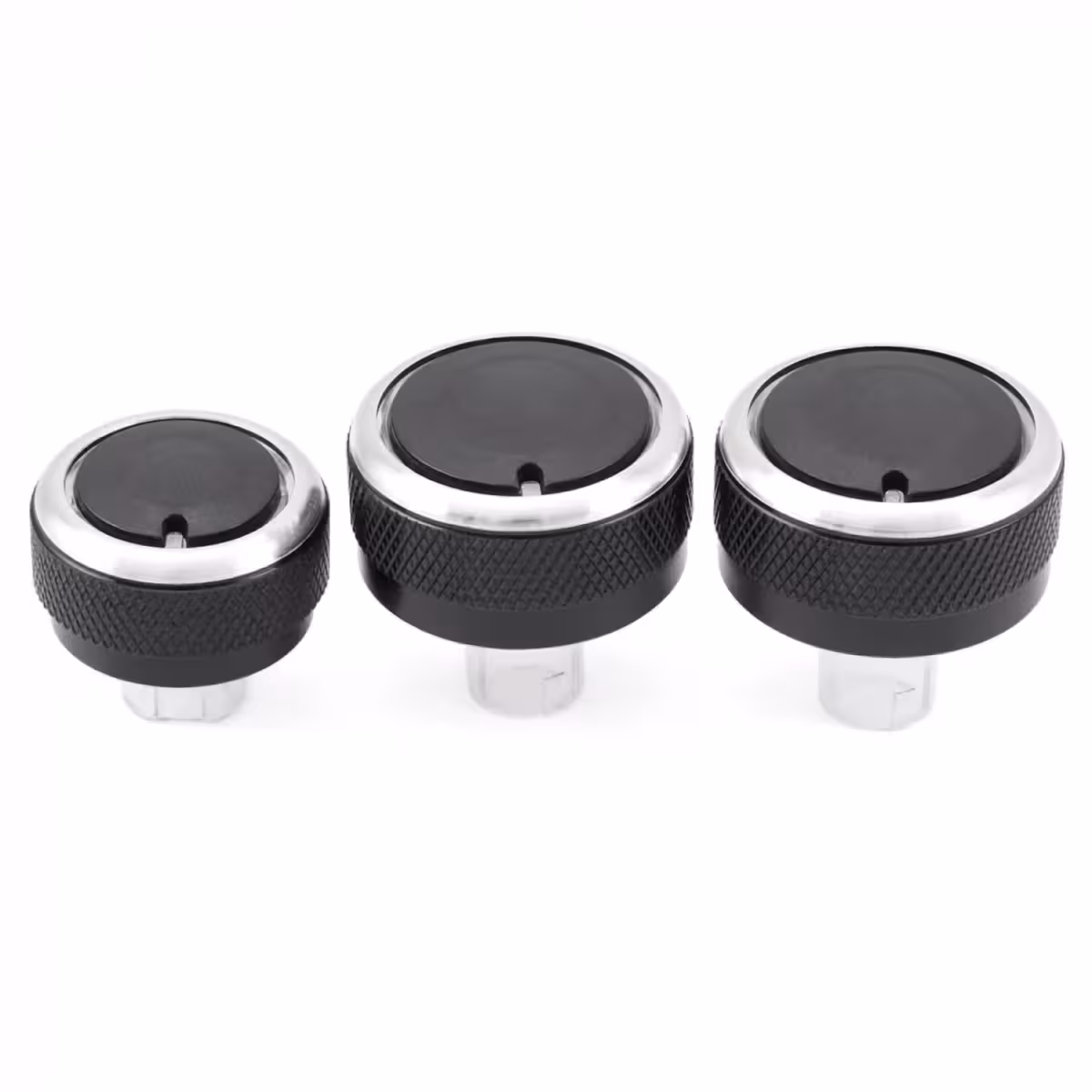 Set 3 manopole in alluminio per climatizzazione Seat Leon seconda generazione