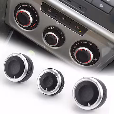 Set 3 Manopole Climatizzatore AC Cruscotto VW Golf 5 6 Passat B6 B7 Skoda Octavia 2 – Alluminio