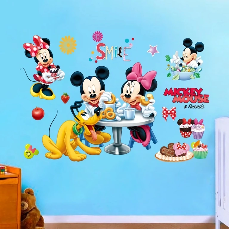 Decorazione muro asilo con Mickey Mouse Adesivo da parete ideale per cameretta o asilo con Mickey Mouse