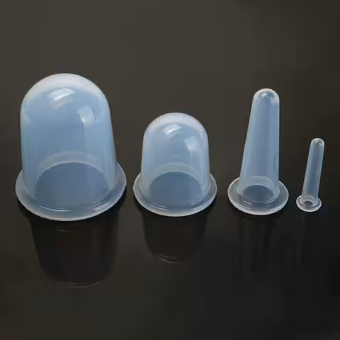 Coppette Anticellulite in Silicone – Set 4 Pezzi per Massaggio a Vuoto Efficace a Casa o in Salone