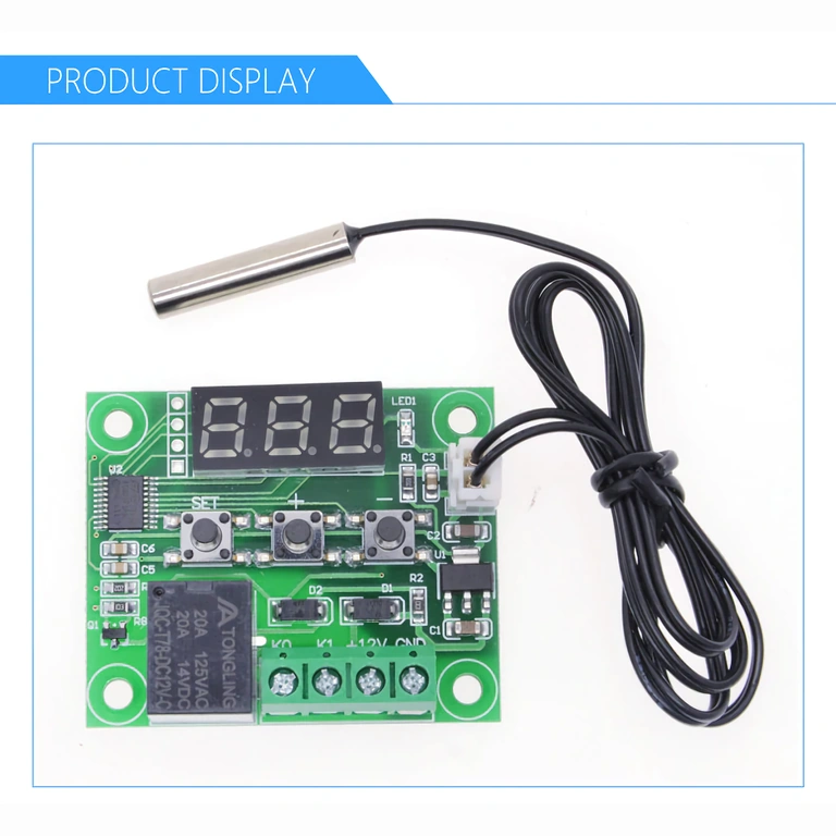 Modulo display temperatura con 3 cifre Display digitale con temperatura decimale per termostato W1209