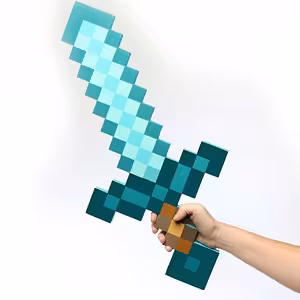 Spada Minecraft con Diamanti – Giocattolo in Schiuma EVA Leggera, Ideale per Bambini e Cosplay