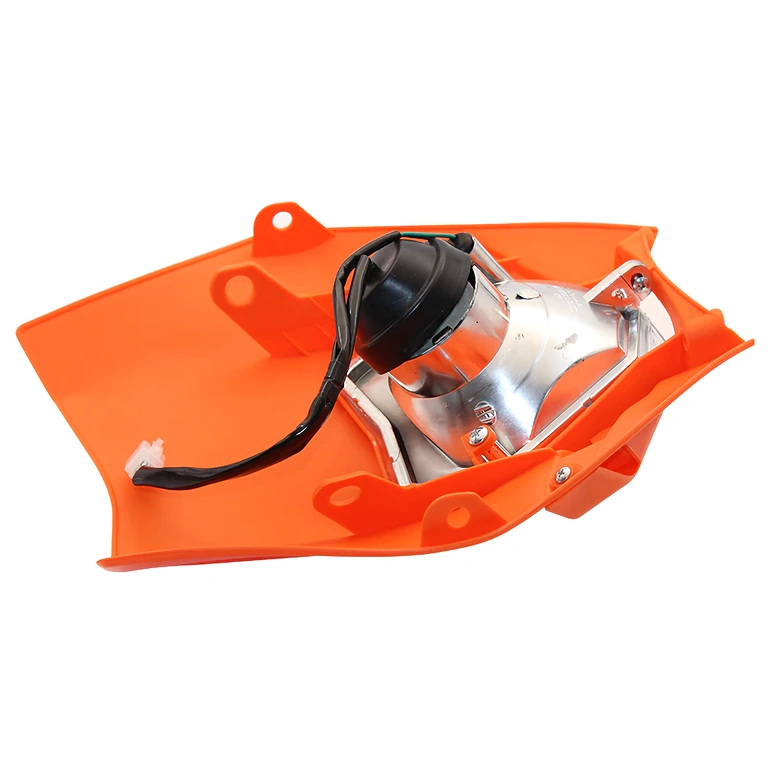 Mascherina faro motocross con fissaggio su forcella Faro moto universale con 4 cinghie in gomma incluse per montaggio rapido