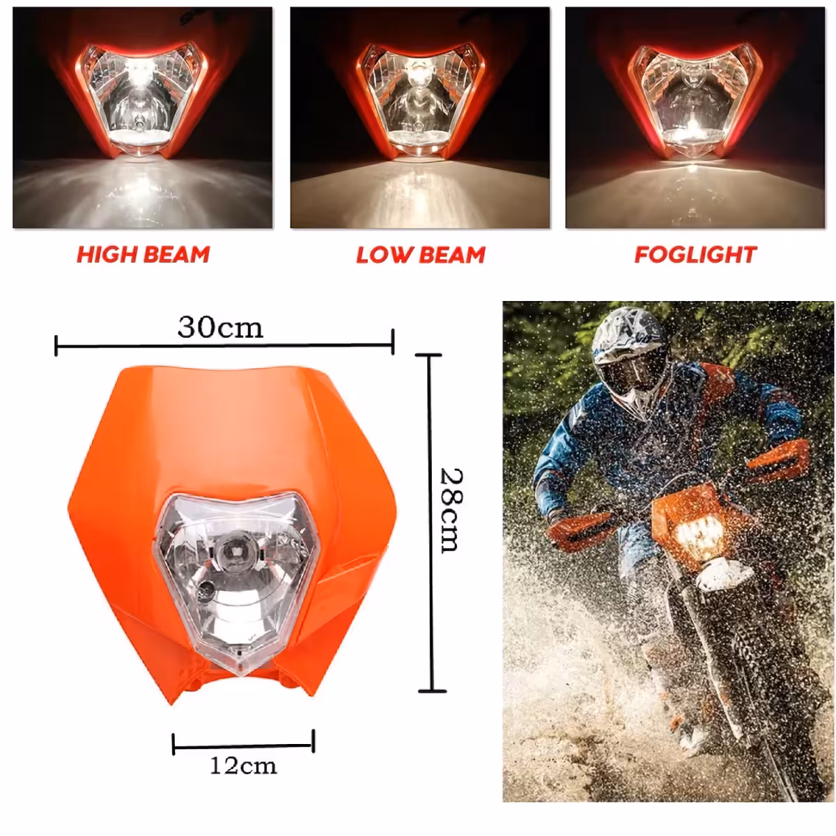 Accessorio frontale universale KTM con faro per moto Naked