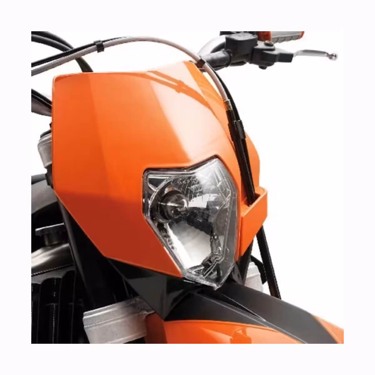 Faro e maschera frontale per moto Streetfighter, montaggio su forcella