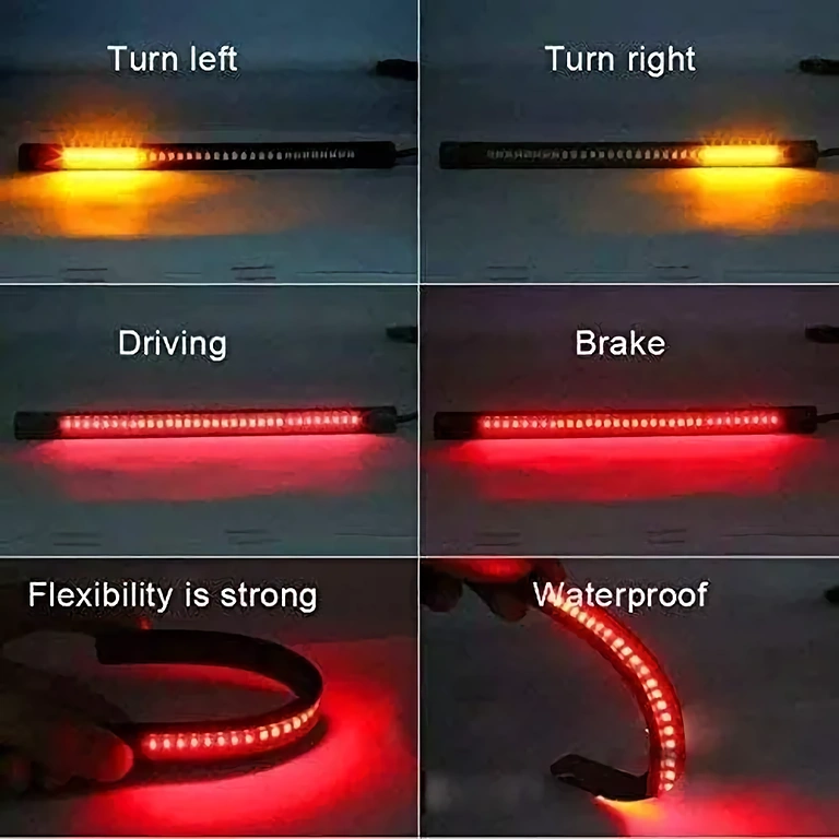 Luce combinata per freno e segnale su striscia flessibile