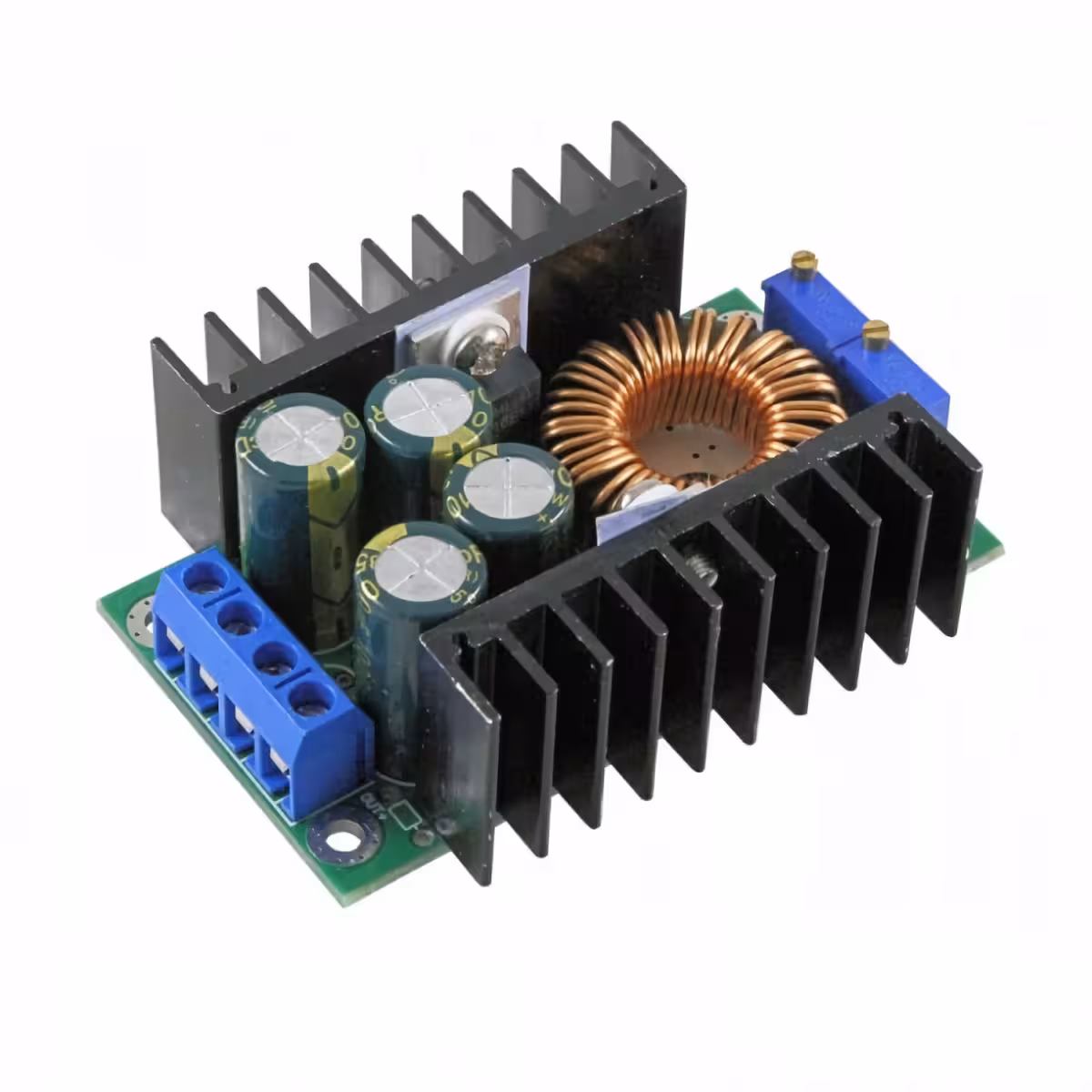 Scheda step-down con possibilità di raffreddamento forzato oltre 7A