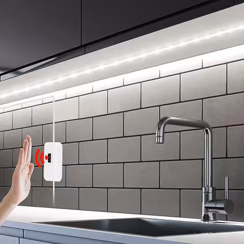 Striscia LED Bianco Freddo 3m con Sensore di Movimento USB 5V per Cucina e Bagno