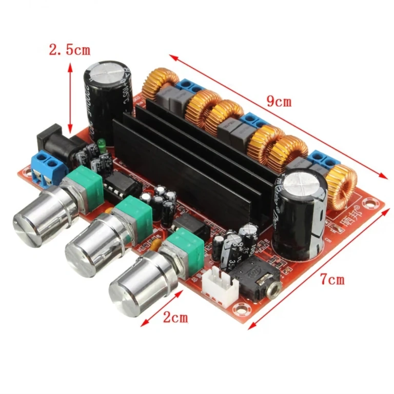 Primo piano pulsanti volume e tono sul modulo XH-M139