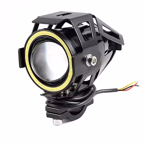 Proiettore LED Moto U7 Angel Eyes – Faro Universale 12–85V per Motocicletta, ATV, Monopattino Elettrico