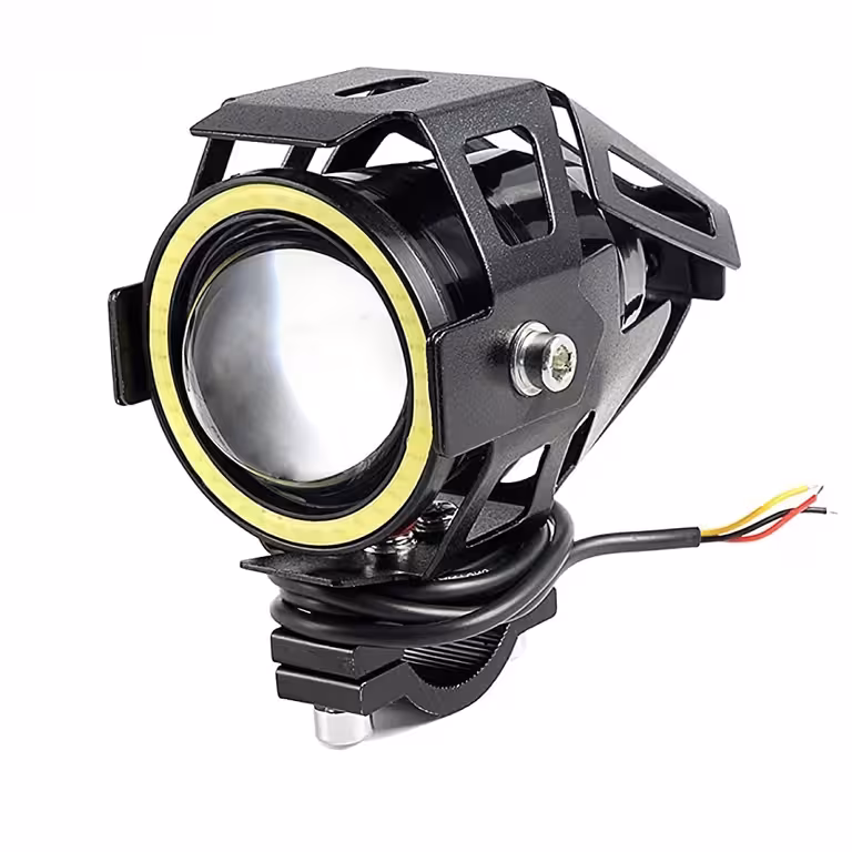 Proiettore LED Moto U7 Angel Eyes – Faro Universale 12–85V per Motocicletta, ATV, Monopattino Elettrico