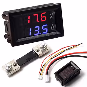 Voltmetro Amperometro Digitale 0–100V 100A con Shunt Incluso – Display LED da Pannello Corrente Continua Auto