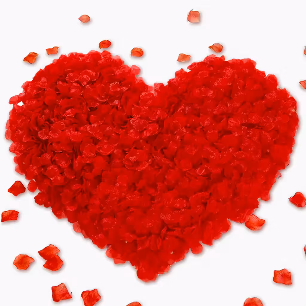 Petali di Rosa Artificiali Rossi – 500 Pezzi per Decorazioni Romantiche, Matrimonio e San Valentino
