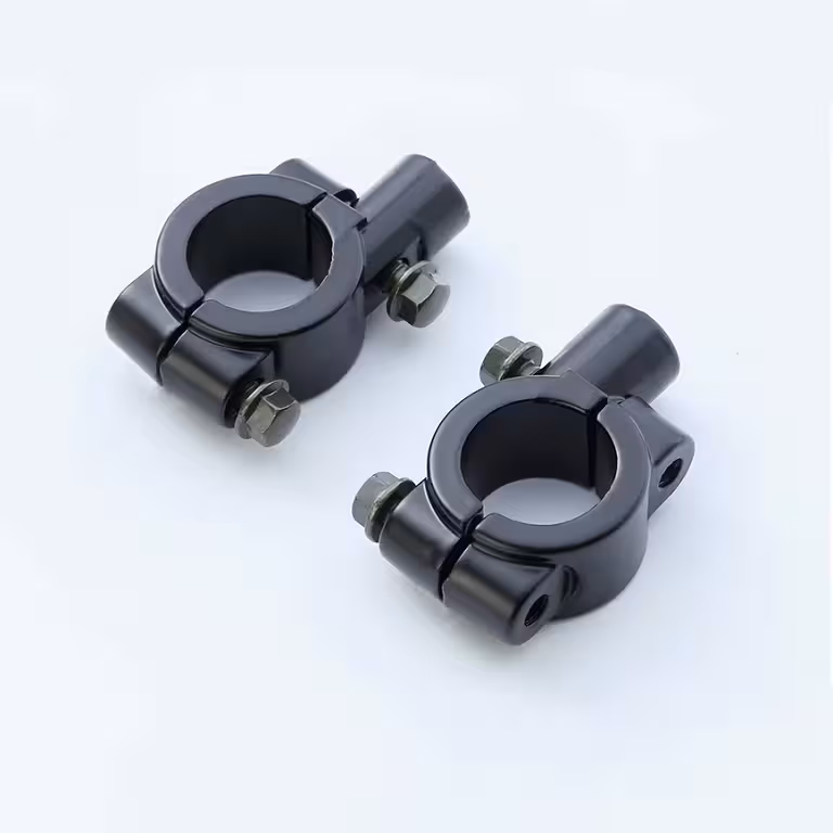 Supporto Specchietti Moto con Adattatore a Morsetto per Fissaggio su Motocicletta, Scooter, ATV, Bicicletta e Monopattino Elettrico