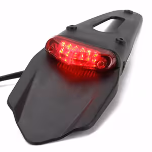 Parafango Posteriore Moto con Luce LED – Coda Paraschizzi Enduro, Motocross, Off-Road