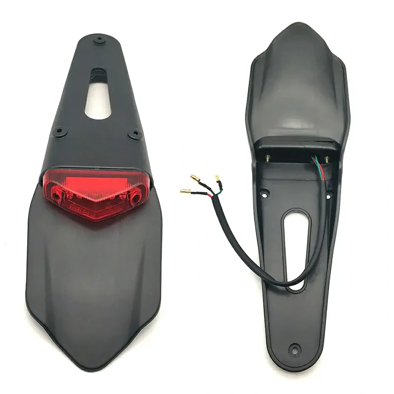 Set parafango + stop per moto off-road Kit completo parafango posteriore con stop LED per moto