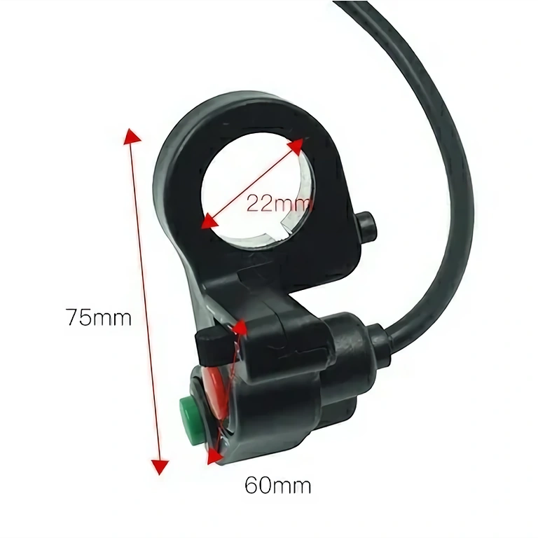 Interruttore elettrico per attivazione luci e clacson moto
