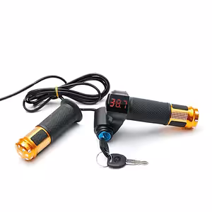 Leva acceleratore con interruttore e chiave per biciclette e scooter elettrici – voltmetro indicatore batteria 12V-72V