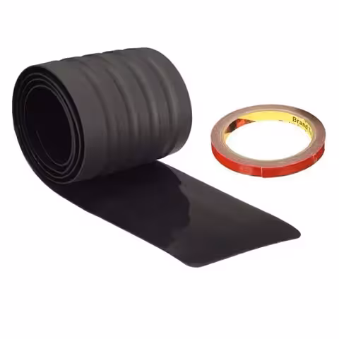Protezione paraurti posteriore in gomma universale – striscia antiscivolo decorativa per auto