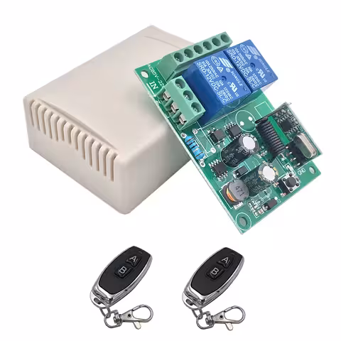 Relè con telecomando 220V – modulo wireless 2 relè 433MHz per automazioni porte, luci e cancelli