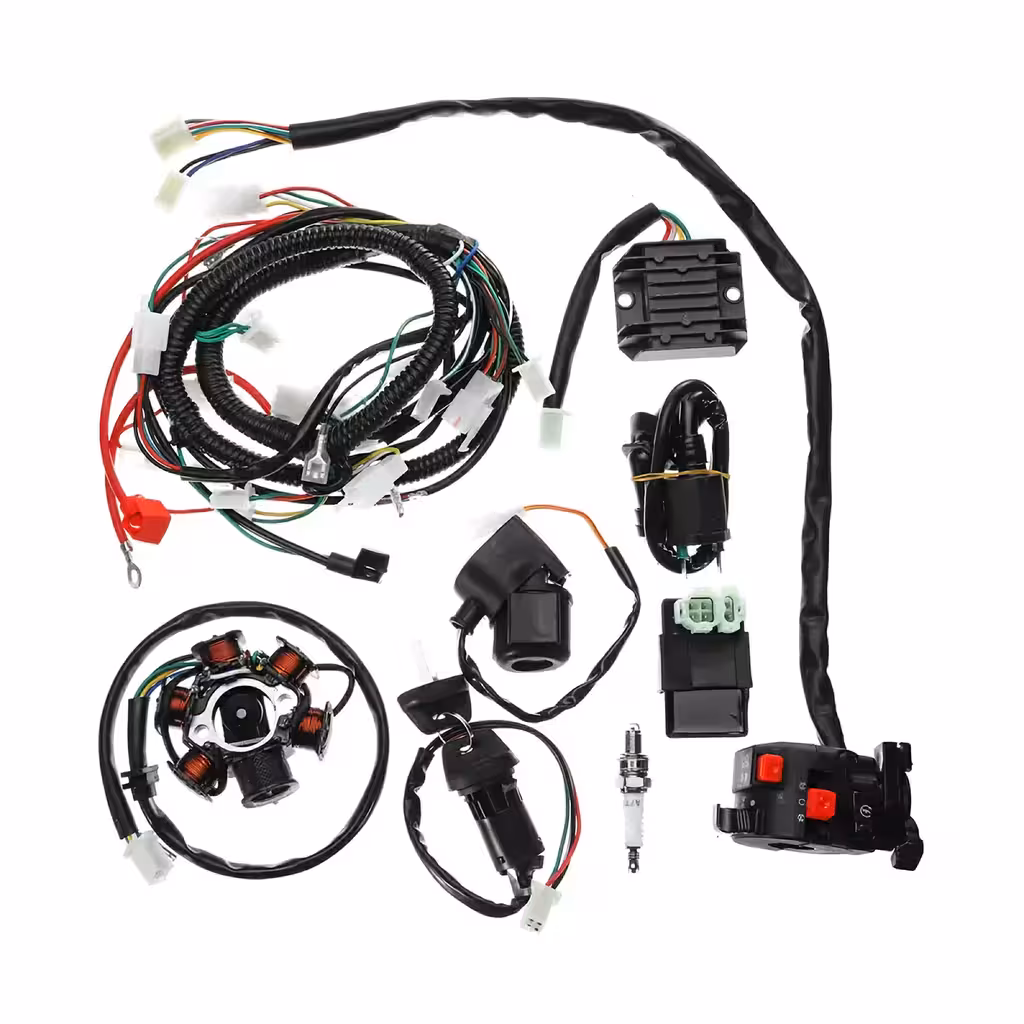 Impianto elettrico completo ATV Cross GY6 125cc / 150cc – kit cablaggio + componenti avviamento