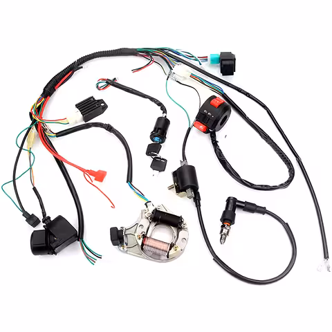 Impianto elettrico completo ATV 50cc 70cc 90cc 107cc 110cc 125cc – kit cablaggio completo + parti essenziali