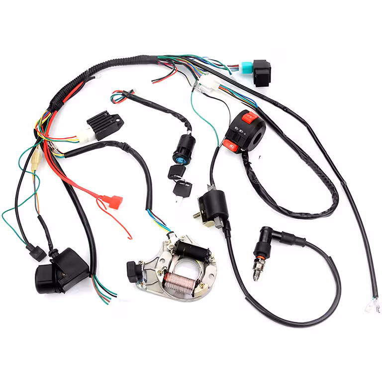 Impianto elettrico completo ATV 50cc 70cc 90cc 107cc 110cc 125cc – kit cablaggio completo + parti essenziali