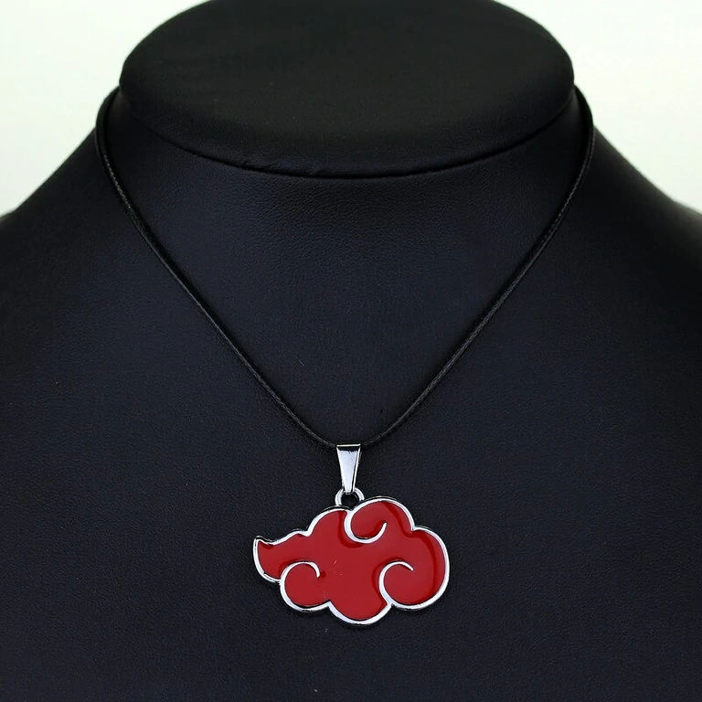 Collana metallica Akatsuki per fan Naruto Pendente cosplay Naruto – regalo perfetto per otaku