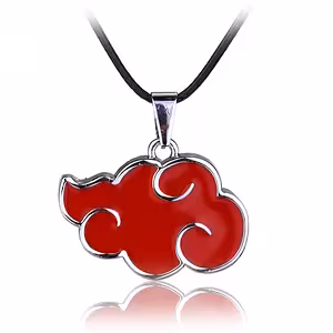 Collana con ciondolo Naruto Cosplay Akatsuki Nuvola Rossa – gioiello anime otaku Sharingan
