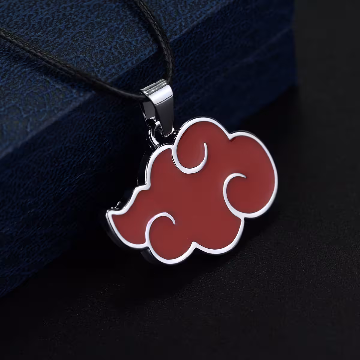 Gioiello anime Naruto – collana con catena nera e pendente rosso