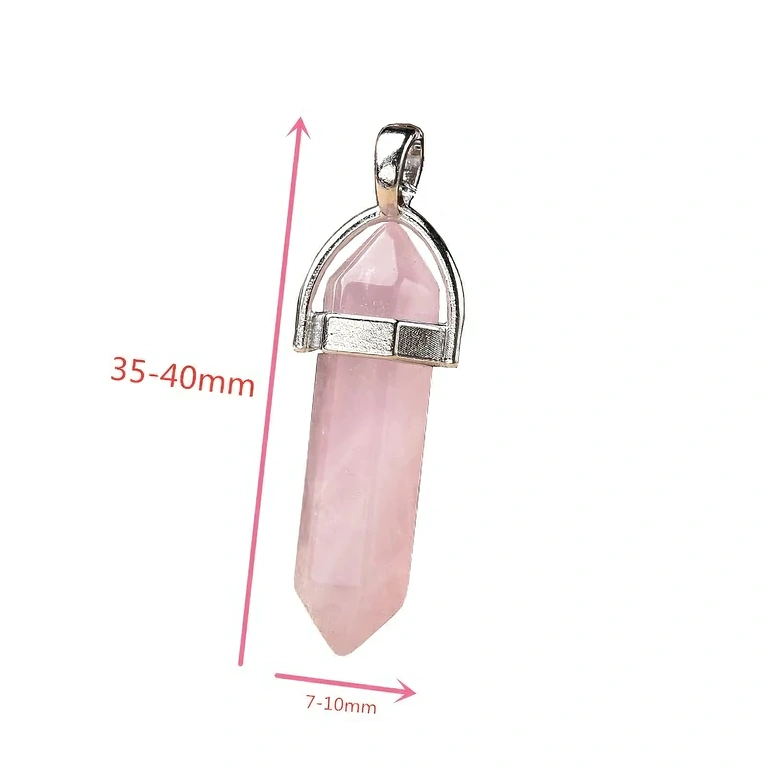 Collana con pietra semipreziosa naturale – quarzo rosa