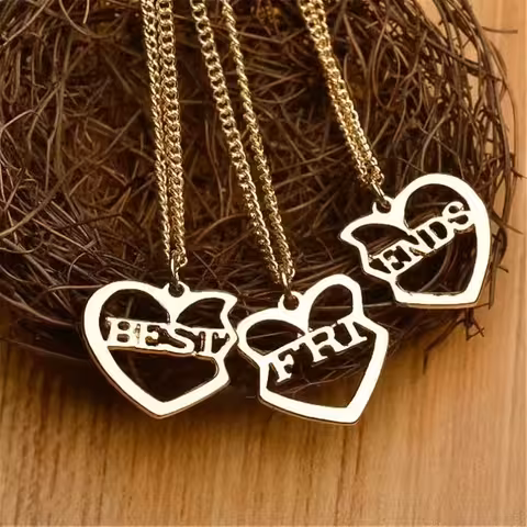 Set 3 collane BFF per bambini – collana 3 in 1 Best Friends Forever