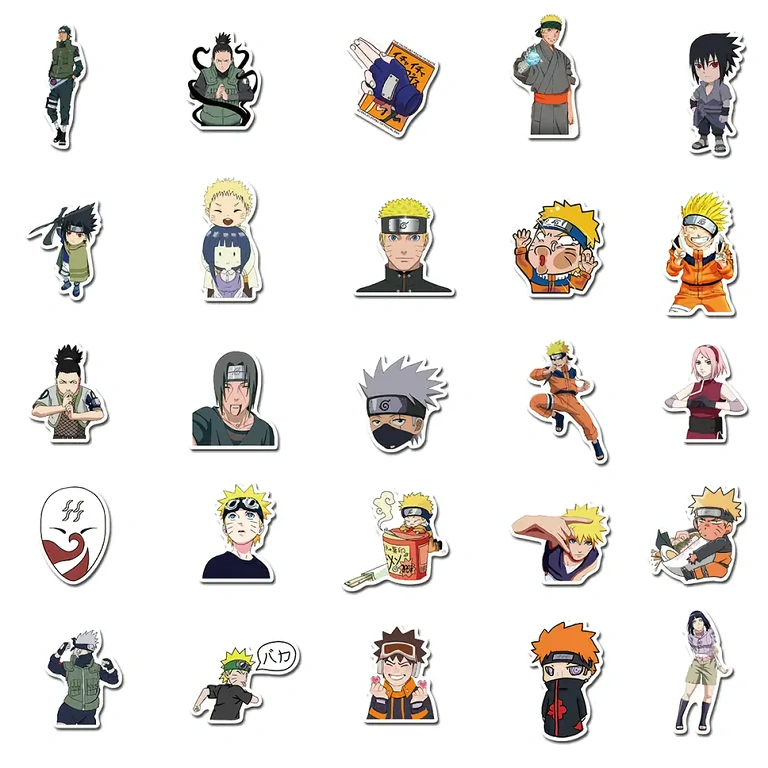 Set di sticker Naruto resistenti ad acqua e UV