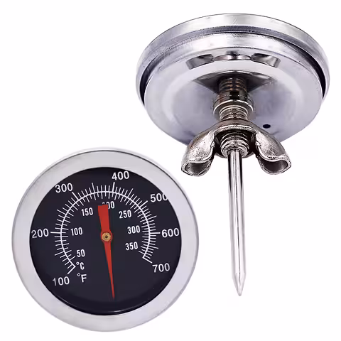 Termometro per carne barbecue professionale forno affumicatore inox analogico 0-350°C