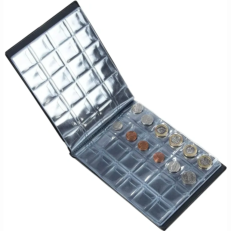 Album tipo libro con 240 alloggi per monete