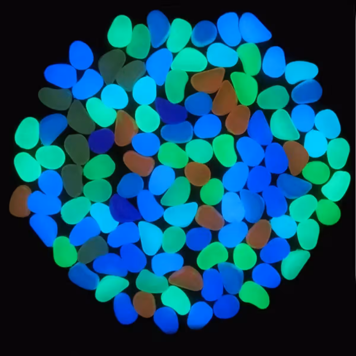 Pietre decorative fosforescenti per illuminazione giardino