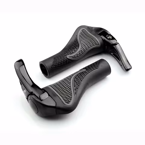 Manopole manubrio MTB ergonomiche nere con appendici lock-on per bici e monopattino elettrico